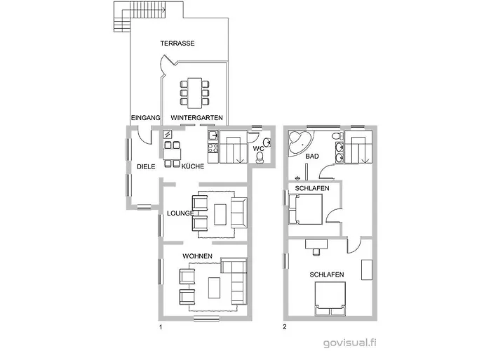 House With Two Aprtments Together, Up To 9 Persons 公寓 米尔海姆